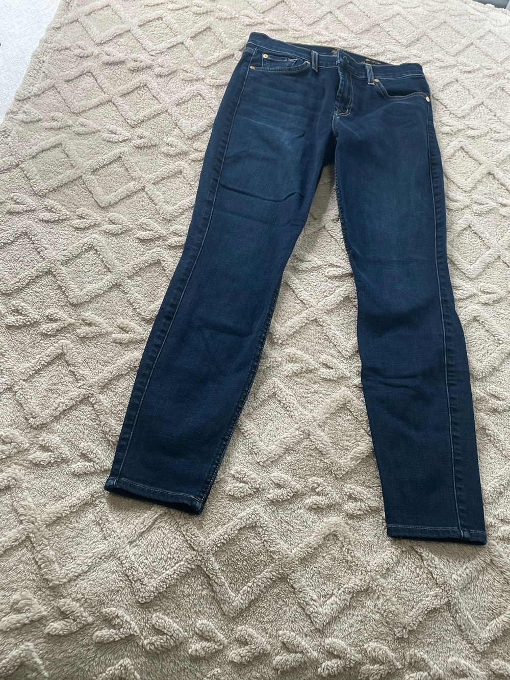 7 for all mankind Dark Blue Slim Fit Jeans Sz 28